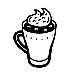 chai latte icon, chai latte line art - simple line art of chai latte, perfect for chai latte logos and icons