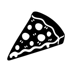 cheese pizza icon, cheese pizza line art - simple line art of cheese pizza, perfect for cheese pizza logos and icons