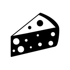 cheese wedge icon, cheese wedge line art - simple line art of cheese wedge, perfect for cheese wedge logos and icons