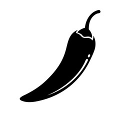 chili pepper icon, chili pepper line art - simple line art of chili pepper, perfect for chili pepper logos and icons