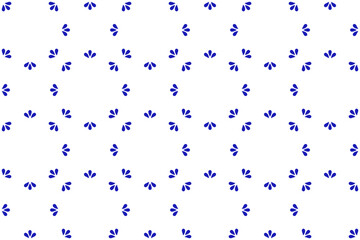 Mexican seamless pattern with traditional blue talavera ceramic tile. Vector illustration. Mosaic design art.