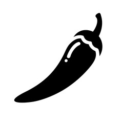 chili pepper icon, chili pepper line art - simple line art of chili pepper, perfect for chili pepper logos and icons