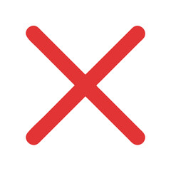 Cross Mark Representing Close or Cancel Icon Design