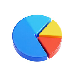 Obraz premium Pie Chart Illustrating Business Analytics Finance Data Or Marketing Strategy On Transparent Background, Generative AI