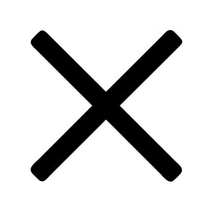 Cross Mark Representing Close or Cancel Icon Design