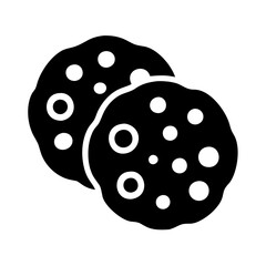 cookies icon, cookies line art - simple line art of cookies, perfect for cookies logos and icons