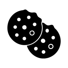 cookies icon, cookies line art - simple line art of cookies, perfect for cookies logos and icons