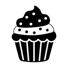 cupcake icon, cupcake line art - simple line art of cupcake, perfect for cupcake logos and icons