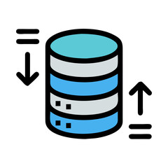 Database Icon Representing Data or Storage Icon Design