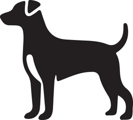 dog silhouette isolated on white