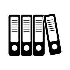 filing folders icon, filing folders line art - simple line art of filing folders, perfect for filing folders logos and icons