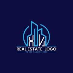 XV Real Estate and Construction Logo Design