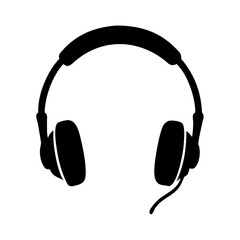 headphones icon, headphones line art - simple line art of headphones, perfect for headphones logos and icons