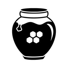 honey jar icon, honey jar line art - simple line art of honey jar, perfect for honey jar logos and icons