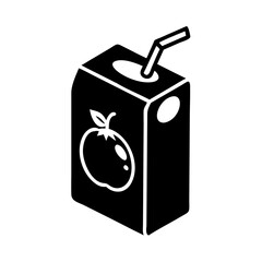 Obraz premium juice box icon, juice box line art - simple line art of juice box, perfect for juice box logos and icons