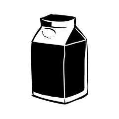 milk carton icon, milk carton line art - simple line art of milk carton, perfect for milk carton logos and icons