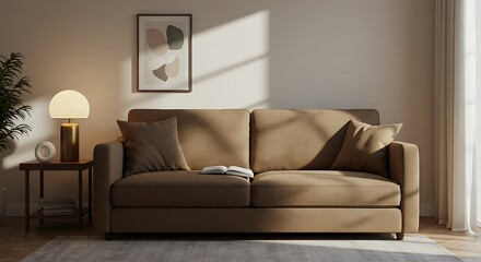 Sunlit Sanctuary: A 3D Render of Tranquil Living AI Generated