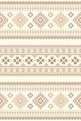 Southwest Native seamless pattern pixel art ethnic tribal Aztec geometric Navajo Native American fabric earth tone design vector for textile print