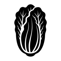 Fototapeta premium napa cabbage icon, napa cabbage line art - simple line art of napa cabbage, perfect for napa cabbage logos and icons