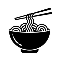 noodles icon, noodles line art - simple line art of noodles, perfect for noodles logos and icons