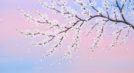 Obraz premium Pastel Bloom: Digital Springtime AI Generated