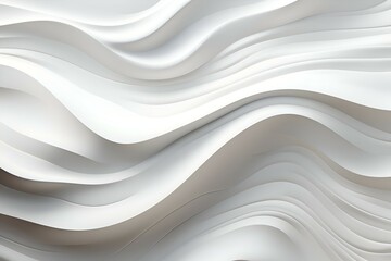 Abstract White Waves  Elegant Fluid Background Design