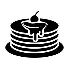 pancakes with syrup icon, pancakes with syrup line art - simple line art of pancakes with syrup, perfect for pancakes with syrup logos and icons