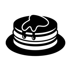 pancakes with syrup icon, pancakes with syrup line art - simple line art of pancakes with syrup, perfect for pancakes with syrup logos and icons