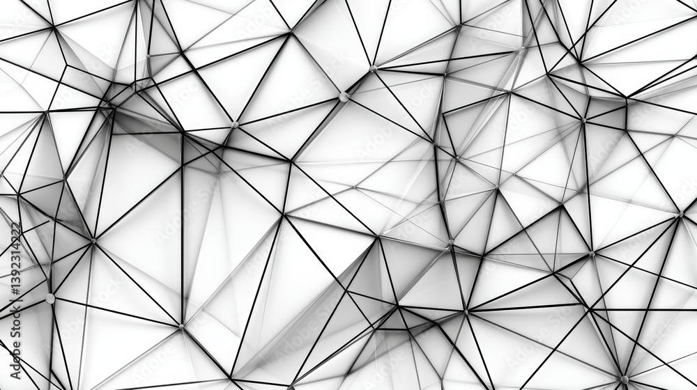 Poster a white background with wavy patterns is shown, along with an abstract white futuristic design, and 