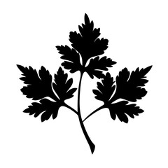 parsley sprig icon, parsley sprig line art - simple line art of parsley sprig, perfect for parsley sprig logos and icons
