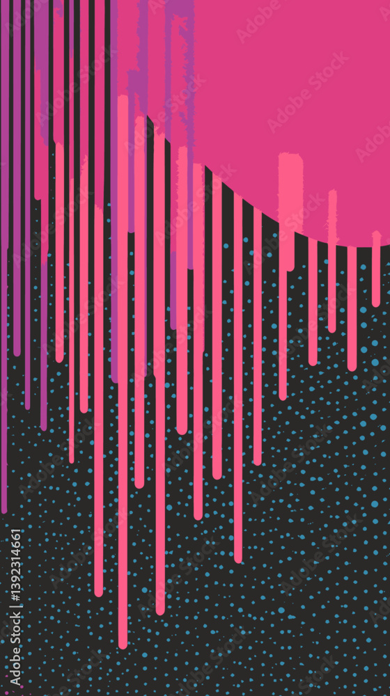 Poster vibrant abstract color lines halftone background with minimalist style for modern design