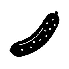 pickled cucumber icon, pickled cucumber line art - simple line art of pickled cucumber, perfect for pickled cucumber logos and icons