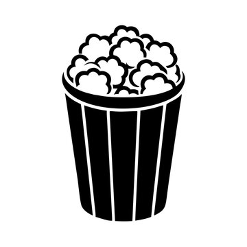 recommend clip art: popcorn bucket icon, popcorn bucket line art - simple line art of popcorn bucket, perfect for popcorn bucket logos and icons