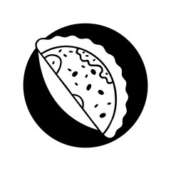 quesadilla icon, quesadilla line art - simple line art of quesadilla, perfect for quesadilla logos and icons
