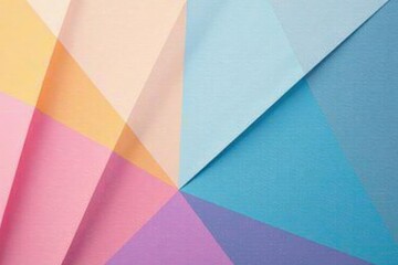 Abstract geometric shapes in pastel hues covering a surface , geometric, wall