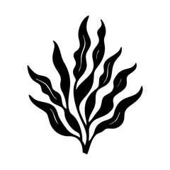 seaweed icon, seaweed line art - simple line art of seaweed, perfect for seaweed logos and icons © Saedul