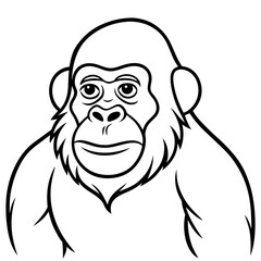 Continuous Line Orangutan Art in Vector
