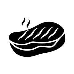 steak icon, steak line art - simple line art of steak, perfect for steak logos and icons