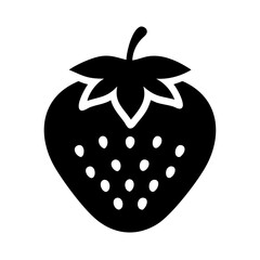 strawberry icon, strawberry line art - simple line art of strawberry, perfect for strawberry logos and icons