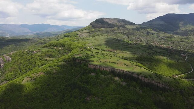 Amazing Aerial view of iskar gorge near village of Bov, Balkan Mountains, Bulgaria
