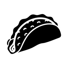 tacos icon, tacos line art - simple line art of tacos, perfect for tacos logos and icons