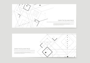 Abstract geometric connect lines and dots. Futuristic data network presentation. Simple science graphic background