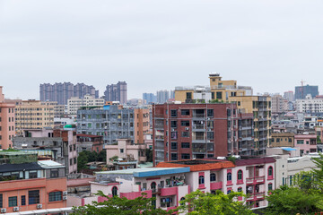 Landscape of residential buildings in Dalang Town, Dongguan City, Guangdong Province, China