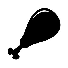 turkey leg icon, turkey leg line art - simple line art of turkey leg, perfect for turkey leg logos and icons