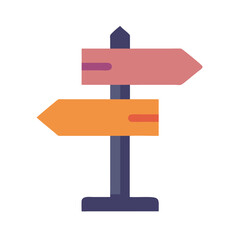 Directional Signpost Representing Navigation or Direction Icon Design