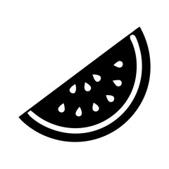 watermelon slice icon, watermelon slice line art - simple line art of watermelon slice, perfect for watermelon slice logos and icons