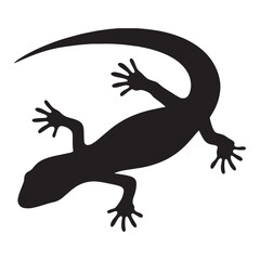Cunning Skink silhouette, quickly darting for safety – Skink illustration – Minimalist Skink vector – Lizard silhouette

