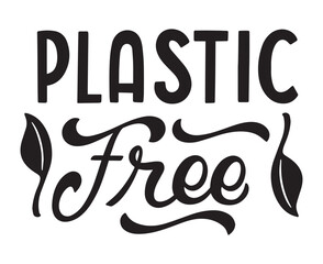 Set black lettering ecology sticker 