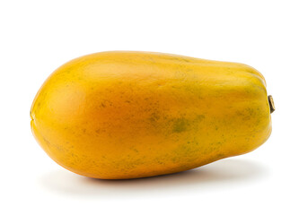 Fresh Papaya Fruit on White Background