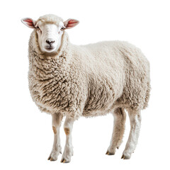 Fototapeta premium Sheep png standing sheep png farm animal png woolly lamb png livestock png transparent background image